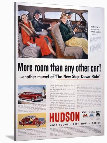 Advertisement for Hudson Cars, 1950-null-Stretched Canvas