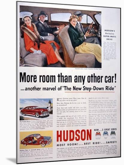 Advertisement for Hudson Cars, 1950-null-Mounted Giclee Print