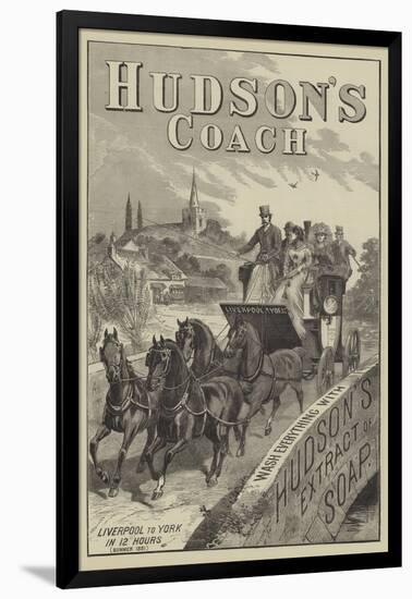 Advertisement for Hudson's Coach-null-Framed Giclee Print