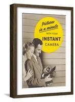 Advertisement for Instant Camera-null-Framed Art Print