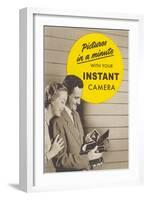 Advertisement for Instant Camera-null-Framed Art Print