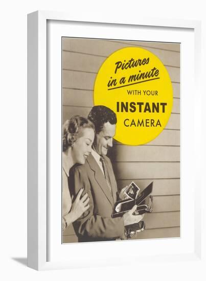 Advertisement for Instant Camera-null-Framed Art Print