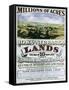 Advertisement for Iowa and Nebraska Lands-null-Framed Stretched Canvas