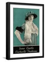 Advertisement for Irene Castle Corticelli Fashions, 1925-null-Framed Giclee Print