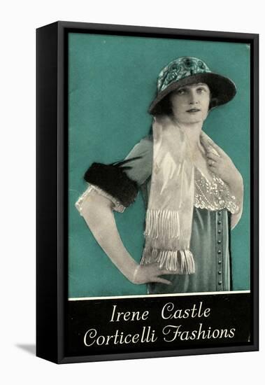 Advertisement for Irene Castle Corticelli Fashions, 1925-null-Framed Stretched Canvas