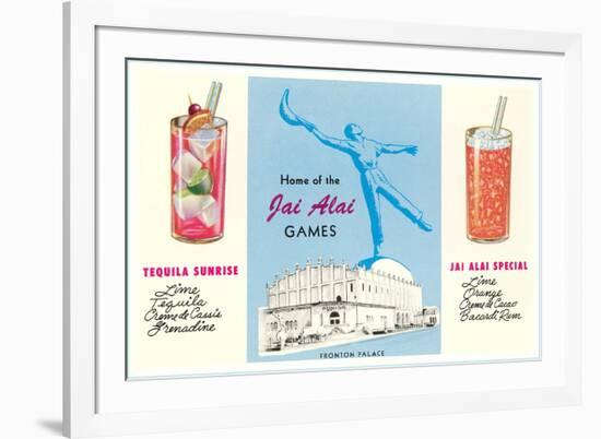 Advertisement for Jai Alai, Tijuana, Mexico-null-Framed Premium Giclee Print