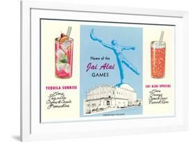 Advertisement for Jai Alai, Tijuana, Mexico-null-Framed Premium Giclee Print