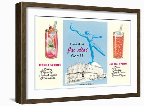 Advertisement for Jai Alai, Tijuana, Mexico-null-Framed Art Print