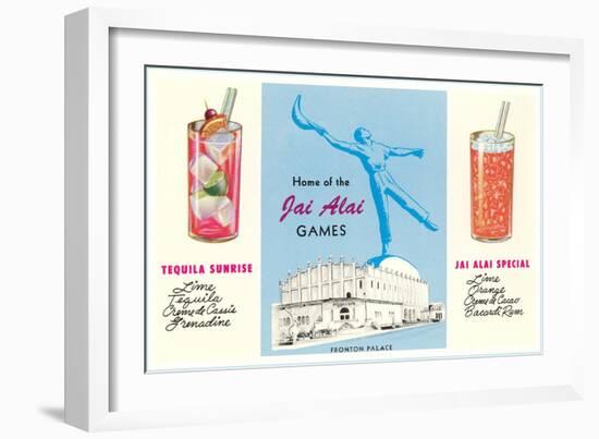 Advertisement for Jai Alai, Tijuana, Mexico-null-Framed Art Print