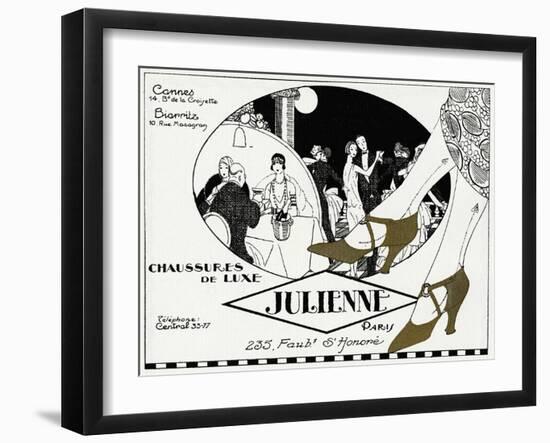 Advertisement for Julienne Luxury Shoes-null-Framed Art Print