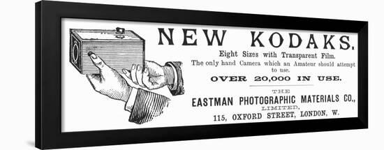 Advertisement for Kodak Cameras, 1890-null-Framed Giclee Print