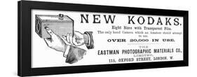 Advertisement for Kodak Cameras, 1890-null-Framed Giclee Print