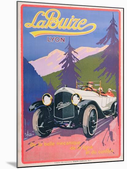 Advertisement for La Buize Automobiles, C.1920-null-Mounted Giclee Print