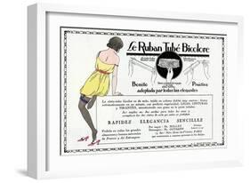 Advertisement for Ladies' Garter-null-Framed Art Print