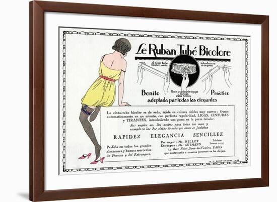 Advertisement for Ladies' Garter-null-Framed Premium Giclee Print