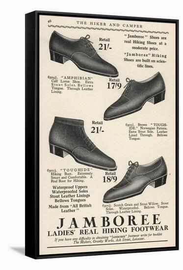 Advertisement for Ladies Hiking Boots by Jamboree-null-Framed Stretched Canvas
