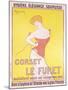 Advertisement for 'Le Furet' Corsets-Leonetto Cappiello-Mounted Giclee Print