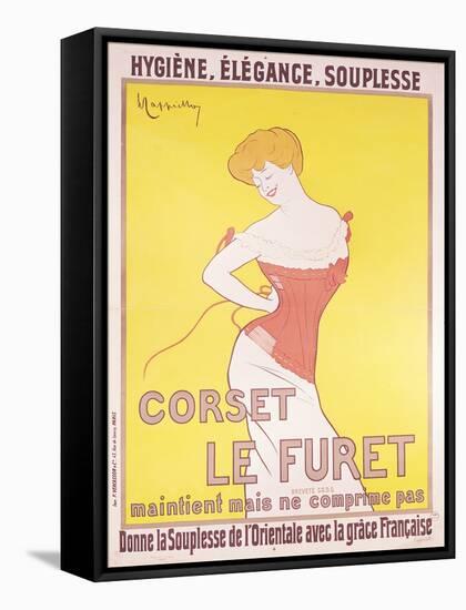 Advertisement for 'Le Furet' Corsets-Leonetto Cappiello-Framed Stretched Canvas