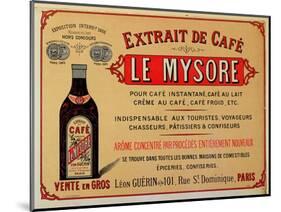 Advertisement for 'Le Mysore' Coffee Extract (Colour Litho)-French-Mounted Premium Giclee Print