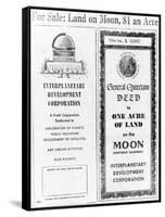 Advertisement for Lunar Real Estate-null-Framed Stretched Canvas