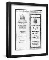 Advertisement for Lunar Real Estate-null-Framed Premium Giclee Print