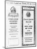 Advertisement for Lunar Real Estate-null-Mounted Giclee Print