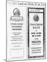 Advertisement for Lunar Real Estate-null-Mounted Giclee Print