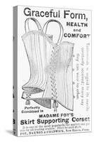 Advertisement for Madame Foy's Skirt Supporting Corset-null-Stretched Canvas