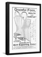 Advertisement for Madame Foy's Skirt Supporting Corset-null-Framed Giclee Print