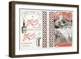 Advertisement for Maggi, late 19th century-Alphonse Mucha-Framed Giclee Print