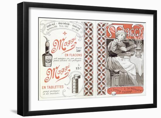 Advertisement for Maggi, late 19th century-Alphonse Mucha-Framed Giclee Print