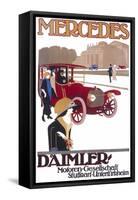 Advertisement for Mercedes Daimler in Stuttgart-null-Framed Stretched Canvas