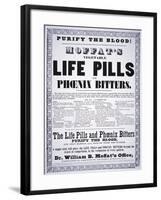 Advertisement for 'Moffat's Vegetable Life Pills and Phoenix Bitters', C.1860-null-Framed Giclee Print