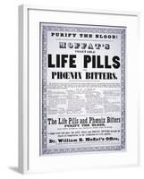 Advertisement for 'Moffat's Vegetable Life Pills and Phoenix Bitters', C.1860-null-Framed Giclee Print