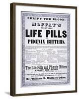 Advertisement for 'Moffat's Vegetable Life Pills and Phoenix Bitters', C.1860-null-Framed Giclee Print