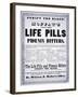 Advertisement for 'Moffat's Vegetable Life Pills and Phoenix Bitters', C.1860-null-Framed Giclee Print