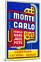 Advertisement for Monte Carlo Club, Las Vegas, Nevada-null-Mounted Art Print