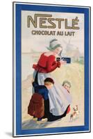 Advertisement for Nestle Chocolat Au Lait, C.1920 (Colour Litho)-null-Mounted Giclee Print