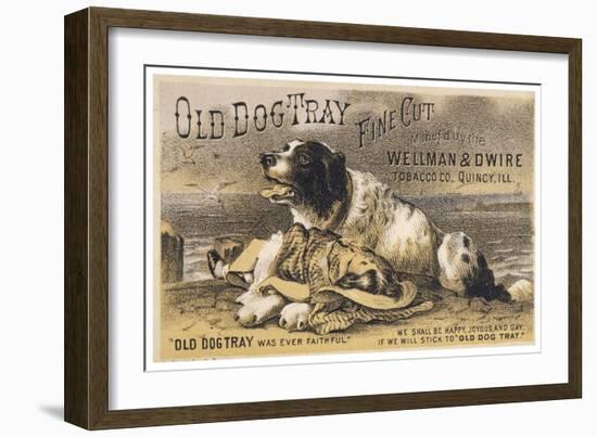 Advertisement for Old Dog Tray-null-Framed Art Print