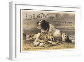 Advertisement for Old Dog Tray-null-Framed Art Print