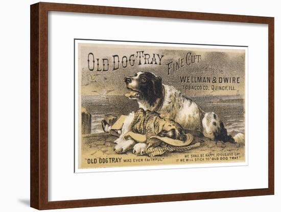 Advertisement for Old Dog Tray-null-Framed Art Print
