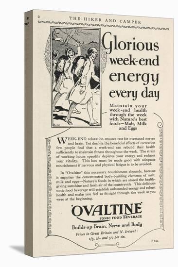 Advertisement for Ovaltine Which "Builds Up Brain, Nerve and Body"-null-Stretched Canvas
