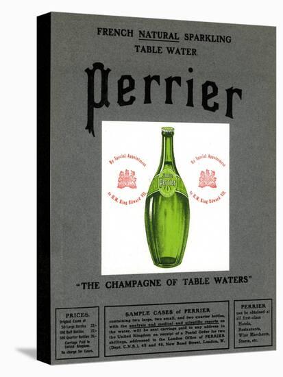 Advertisement for Perrier water, 1905. Artist: Unknown-Unknown-Stretched Canvas