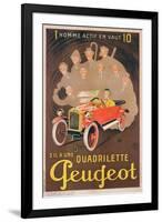 Advertisement for Peugeot, c.1910-Mich-Framed Giclee Print