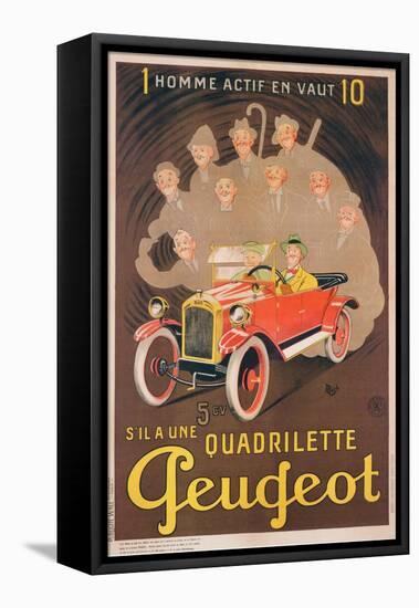 Advertisement for Peugeot, c.1910-Mich-Framed Stretched Canvas