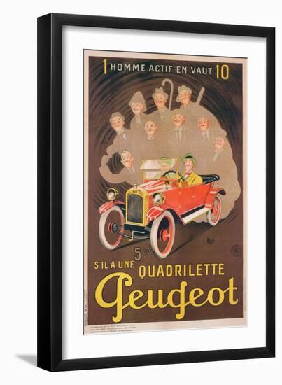 Advertisement for Peugeot, c.1910-Mich-Framed Premium Giclee Print