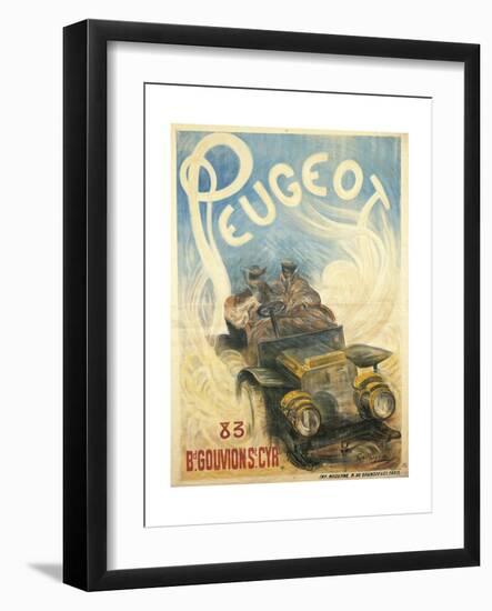 Advertisement for Peugeot Cars, 1896-null-Framed Giclee Print