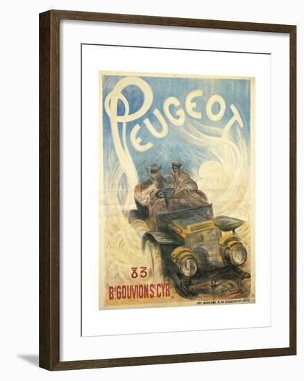 Advertisement for Peugeot Cars, 1896-null-Framed Giclee Print