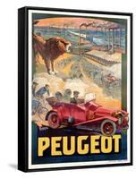 Advertisement for Peugeot, Printed by Affiches Camis, Paris, c.1922-Francisco Tamagno-Framed Stretched Canvas