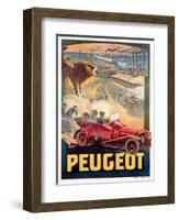 Advertisement for Peugeot, Printed by Affiches Camis, Paris, c.1922-Francisco Tamagno-Framed Giclee Print